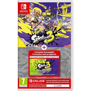 Nintendo Videojuego Splatoon 3 con Pase de Expansion para Consola Nintendo Switch - 3 Meses de Nintendo Switch Online Incluido - Genero Accion/Shooter