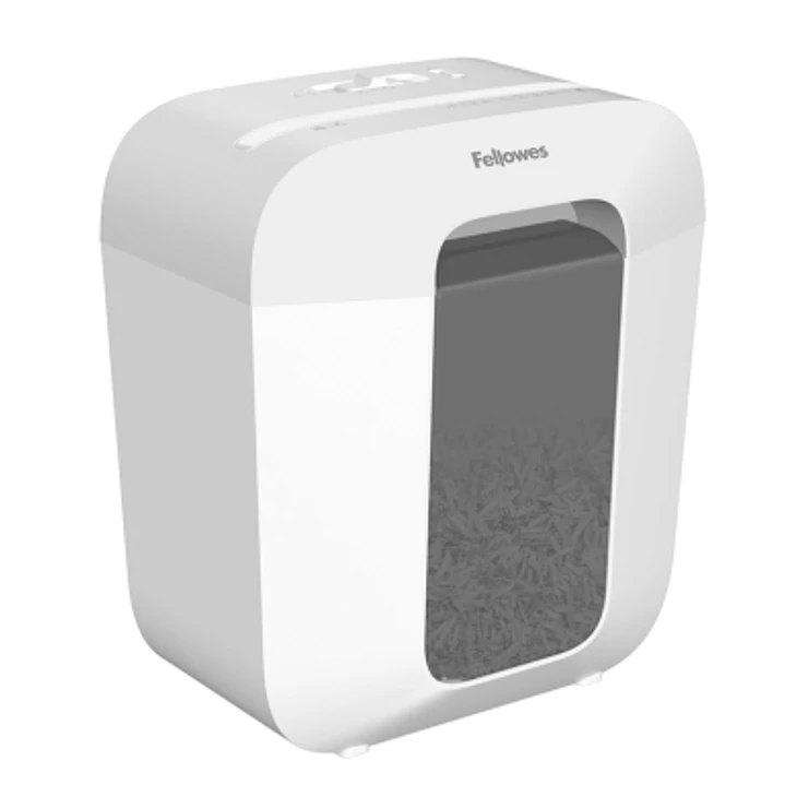 Fellowes LX25 Destructora de Papel Manual Corte en Particulas P-4 - Destruye hasta 6 Hojas - Papelera de 11.5L - Color Blanco 1