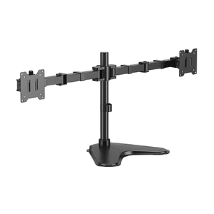 Aisens Soporte de Mesa Eco con Peana Giratorio e Inclinable para Monitor/TV 20Kg (3 Pivotes - 2 Brazos) de 17-35