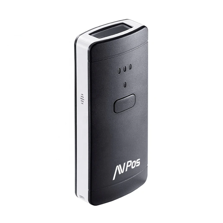 AVPos BP200 Lector de Codigos Portatil - 1600Mah - Codigos 1D, 2D y QR - USB, Bluetooth - Color Negro 1