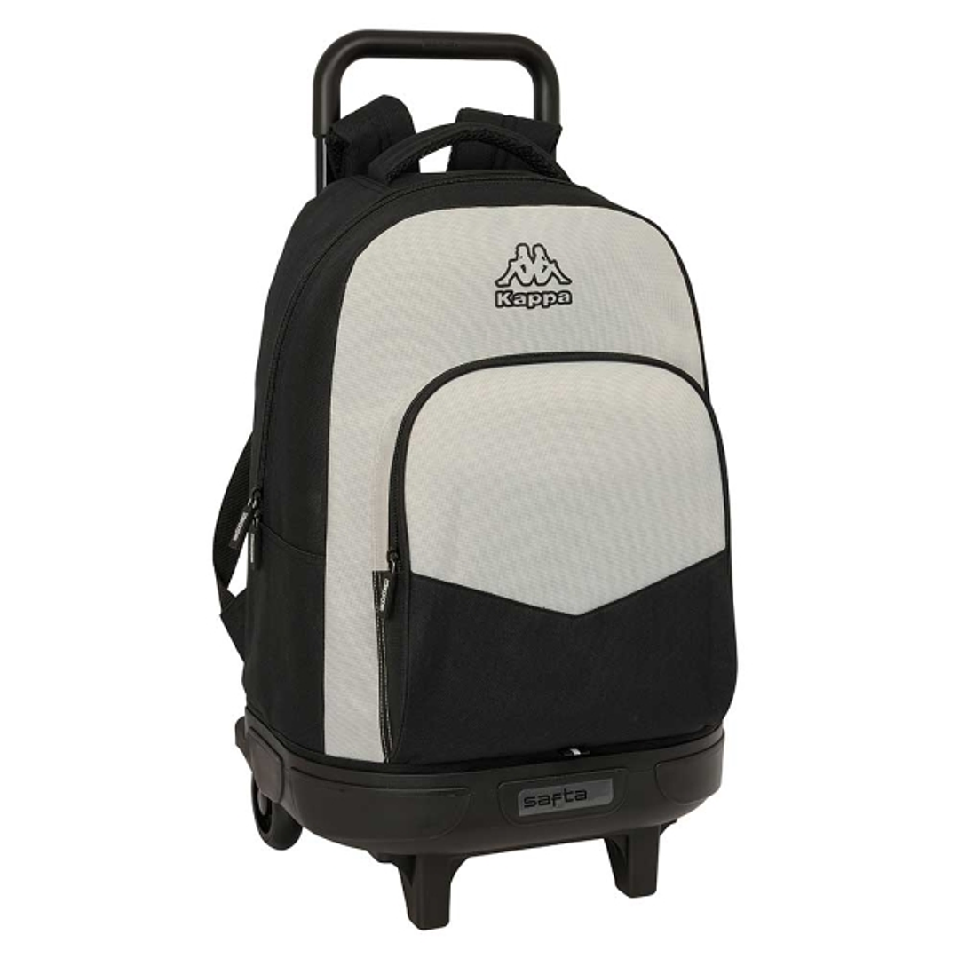 Safta Kappa Grey Mochila con Carro - Extraible - Bolsillo Frontal - Portabotellas - Hombreras Acolchadas - Asa Acolchada - Tarjeta ID - Bandeja PVC -  1