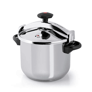 Orbegozo HPL 8070 Olla Clasica a Presion - Capacidad 8 Litros - Triple Seguridad - Regulacion de Presion Interna - Fondo Sandwich - Asas Laterales - A