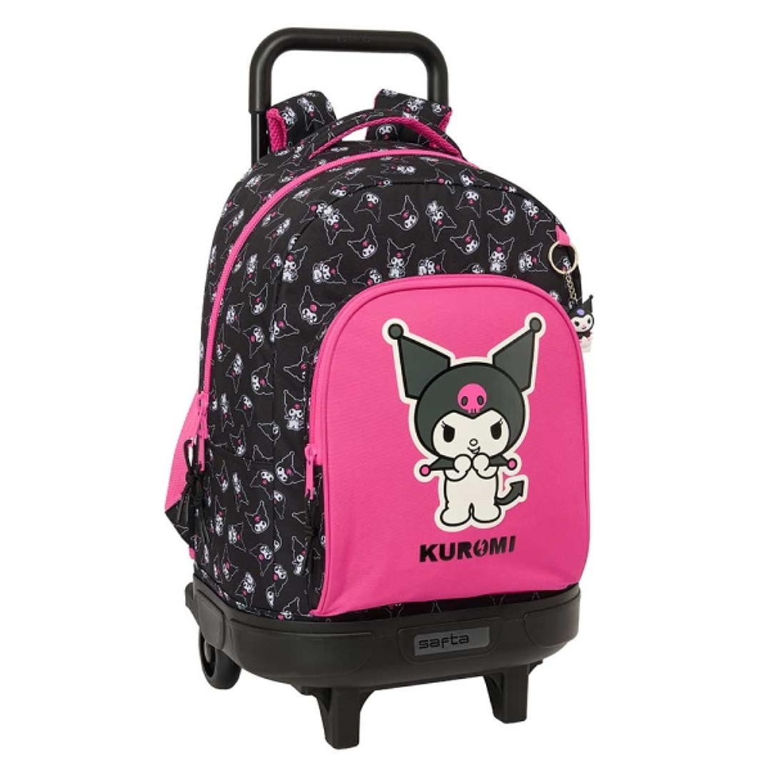 Safta Kuromi Mochila con Carro - Extraible - Bolsillo Frontal - Portabotellas - Tirador Doble - Asa y Hombreras Acolchadas - Tarjeta ID - Base Reforza 1