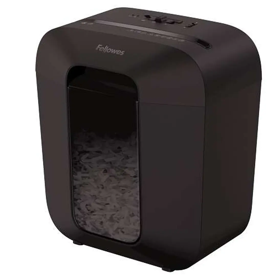 Fellowes LX25 Destructora de Papel Manual Corte en Particulas P-4 - Destruye hasta 6 Hojas - Papelera de 11.5L - Color Negro 1