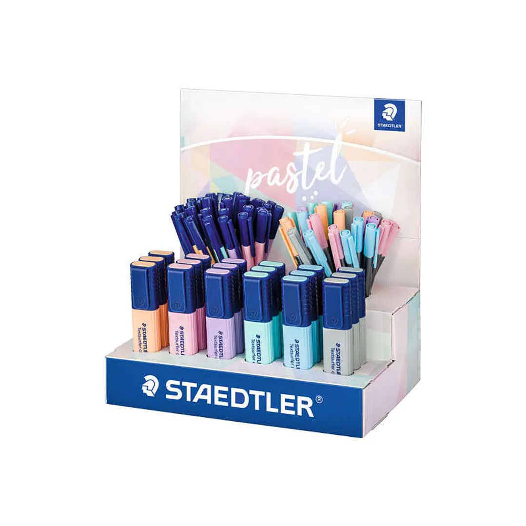Staedtler Expositor con 78 Rotuladores Pastel - Modelos Textsurfer Classic, Triplus, Triplus Fineliner - Colores Surtidos 1