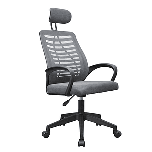 Mars Gaming MGC-ERGOB Silla de Oficina Ergonomica - Reposacabezas, Soporte Lumbar y Reposabrazos Ajustable - Malla Transpirable - Asiento de Espuma - 