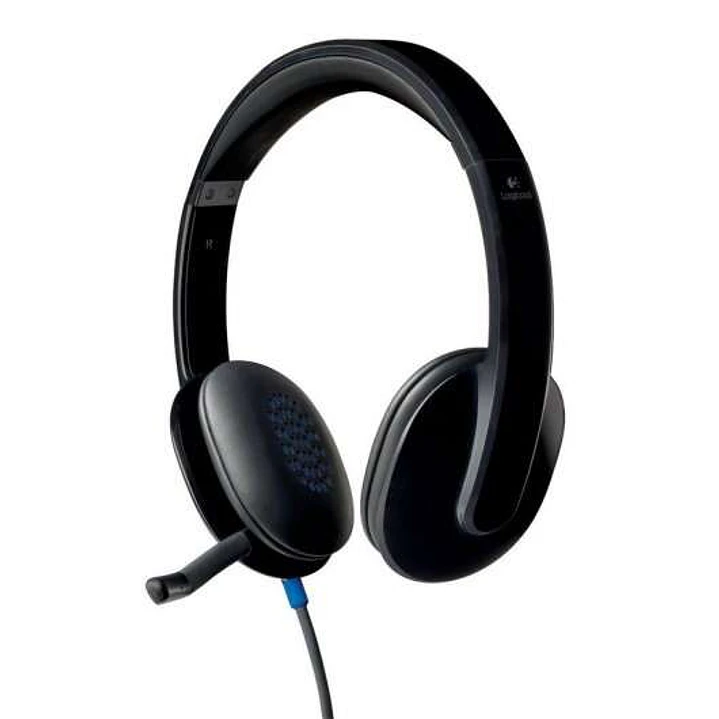 Logitech H540 Auriculares con Microfono USB - Microfono Plegable - Diadema Ajustable - Almohadillas Acolchadas - Controles en Auricular - Cable de 1.8 1
