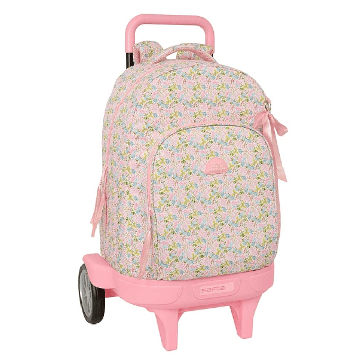 Safta VMB Mochila con Carro - 33L - Ruedas Antivibracion - Bolsillo Frontal - Portabotellas - Tirador Doble - Hombreras Acolchadas - Incluye Tarjeta I 1