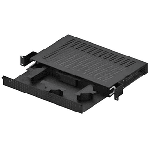 WP Cajon de Fibra Optica para Armario 1U - Metalico - hasta 3m de Cable con 24 Fibras - 550x400x300mm - Color Negro
