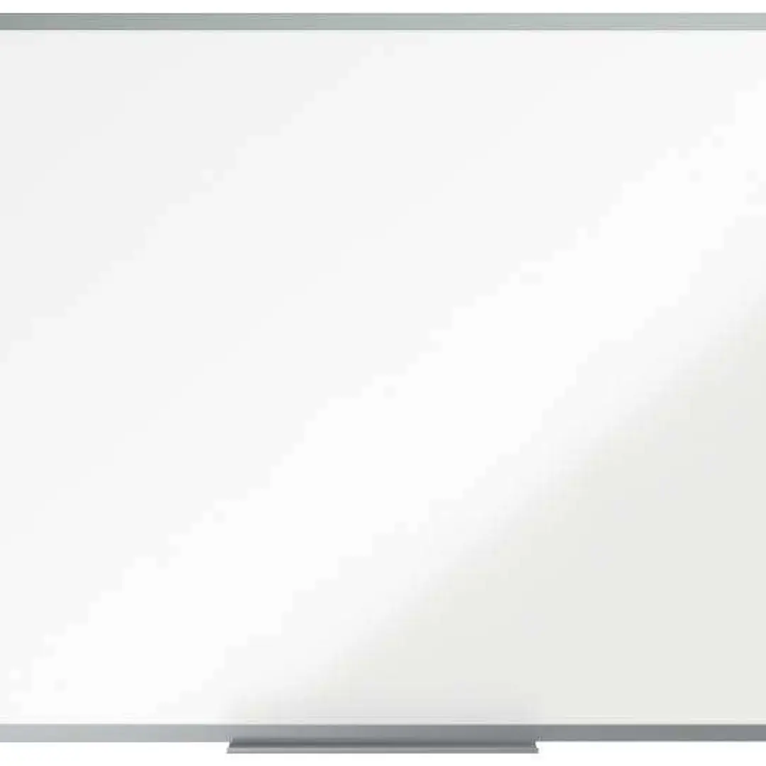 Nobo Essence Pizarra Magnetica de Acero Vitrificado 900x600mm - Montaje en Esquinas - Marco de Aluminio Anodizado - Bandeja para Rotuladores - Color B 1