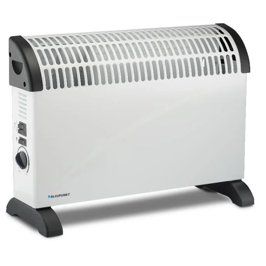 Blaupunkt Radiador Convector - Potencia 2000W - Termostato Regulable - Ventilador Turbo Independiente - Asas Integradas - 53.5x19.6x38.5cm - Color Bla 1