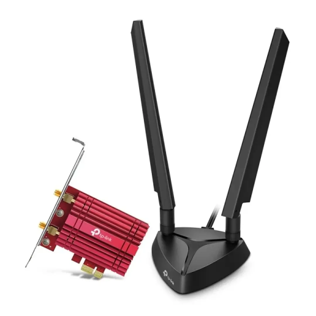 TP-Link Archer TXE75E Adaptador PCIe WiFi 6E AXE5400 Bluetooth 5.2 con 2 Antenas de Alta Ganancia 1