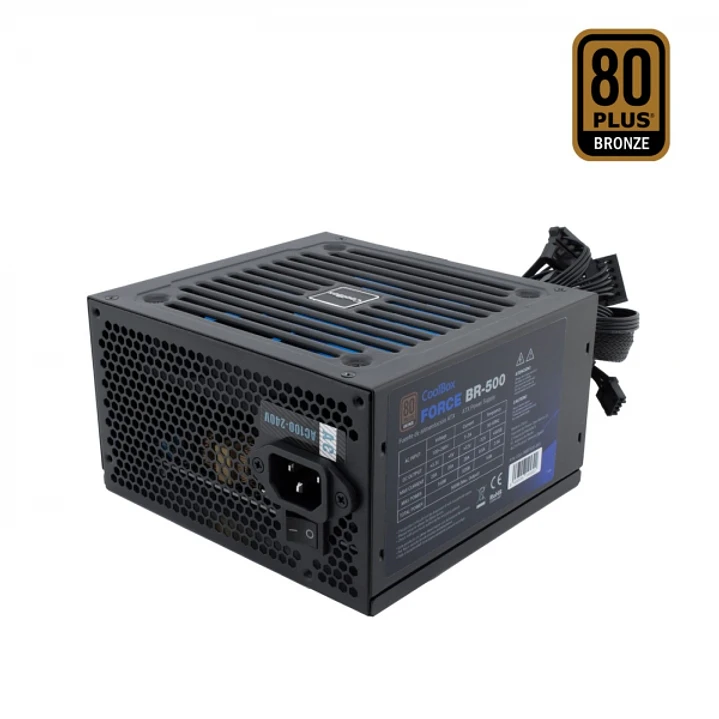 Coolbox PWEP500-85S 80 Plus Bronze Fuente de Alimentacion 500W ATX - PFC Activo - Ventilador 120mm 1