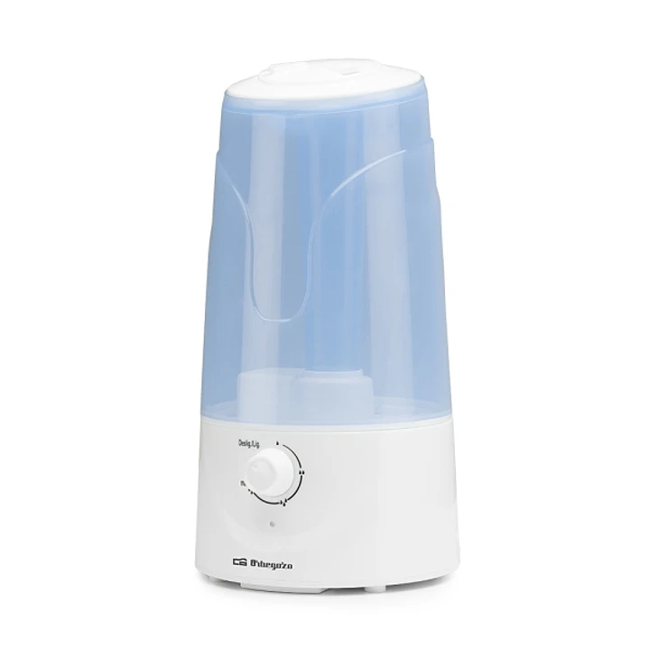 Orbegozo HU 2032 Humidificador Ultrasonico de 300mL/h - Potencia 25W - Deposito de 3L - Purifica y Neutraliza Malos Olores - Caudal Regulable - Bandej 1