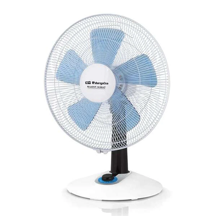 Orbegozo TF 0138 Ventilador de Sobremesa con Diseño Moderno y Seguro - Aspas de 35cm - 4 Velocidades - Funcion Oscilante - Control LED y Modo Silencio 1