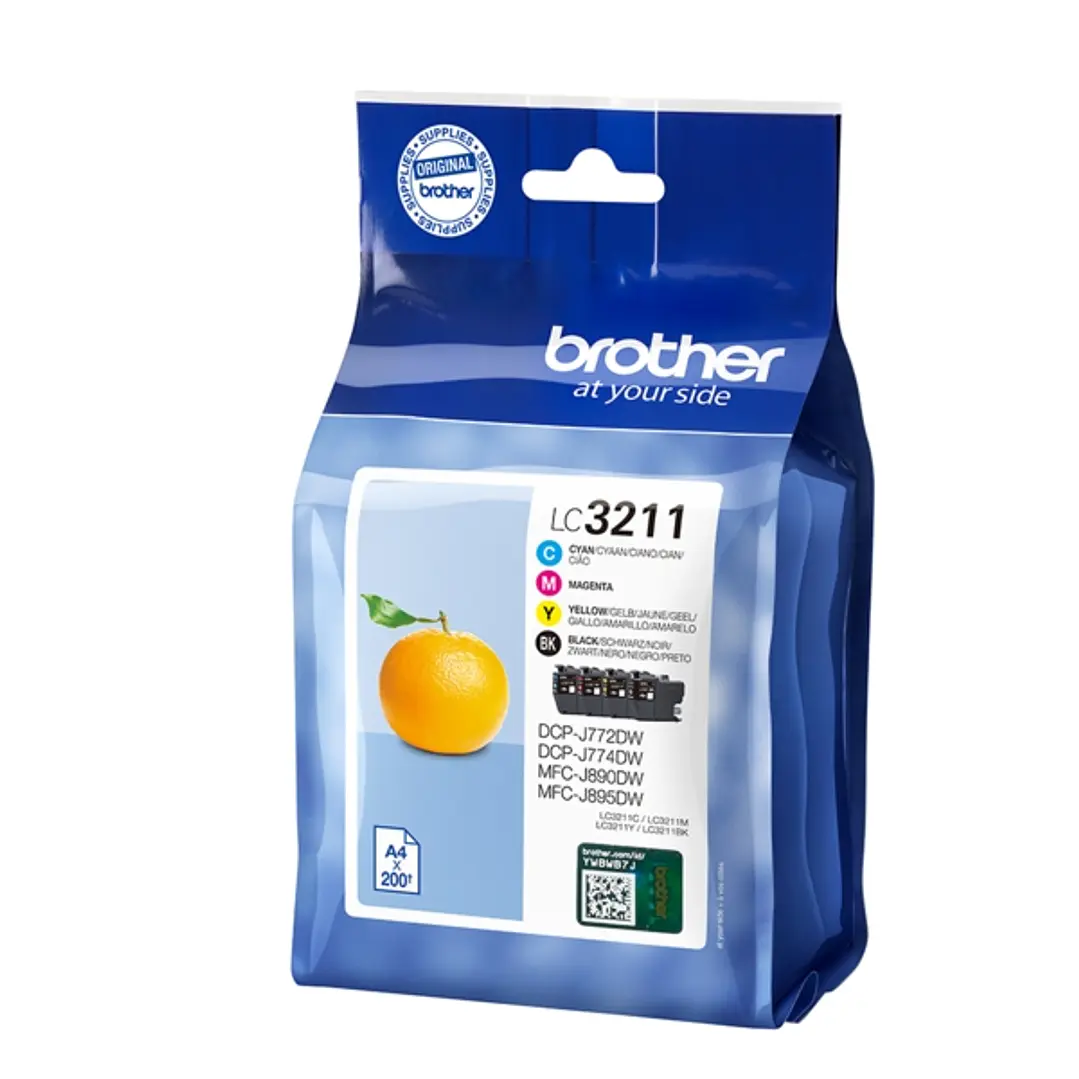Brother LC3211 Pack de 4 Cartuchos de Tinta Originales - LC3211VAL 1