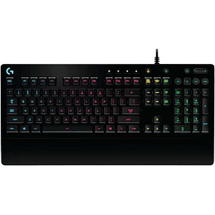 Logitech G213 Prodigy Teclado Gaming USB - Retroiluminacion RGB - Resistente a Salpicaduras - Reposamuñecas - Cable de 1.80m - Color Negro