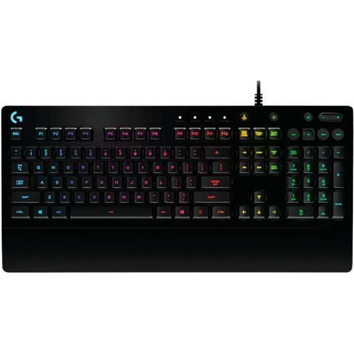 Logitech G213 Prodigy Teclado Gaming USB - Retroiluminacion RGB - Resistente a Salpicaduras - Reposamuñecas - Cable de 1.80m - Color Negro 1
