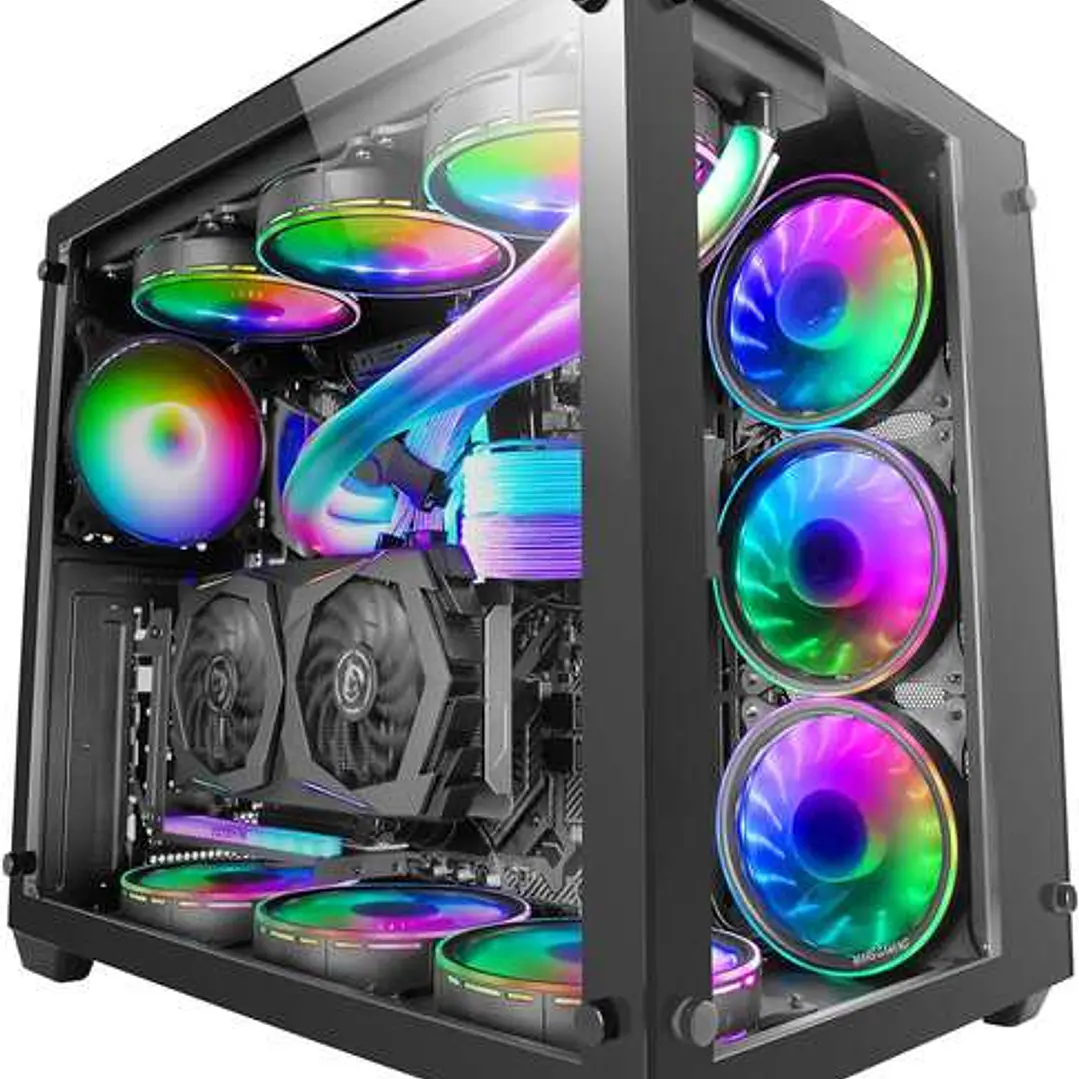 Mars Gaming MCV3 E-ATX Caja PC Tamaño XXL - Doble Ventana Cristal Templado - Capacidad Ampliada XXL - Estructura Modular Doble Camara - Soporte Total  1