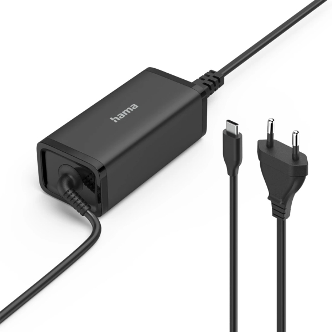 Hama Essential Fuente de Alimentacion Universal para Portatil - Potencia 100W - Voltaje 5-20V - Cable de Entrada 1.2m - Cable de Salida 0.95m - Power  1