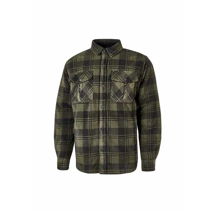 Upower Willow Camisa de Felpa Acolchada - Talla 2XL - Interior Guateado, Multiples Bolsillos, Cuello y Puños de Pana, Cierre Botones a Presion, Protec 1