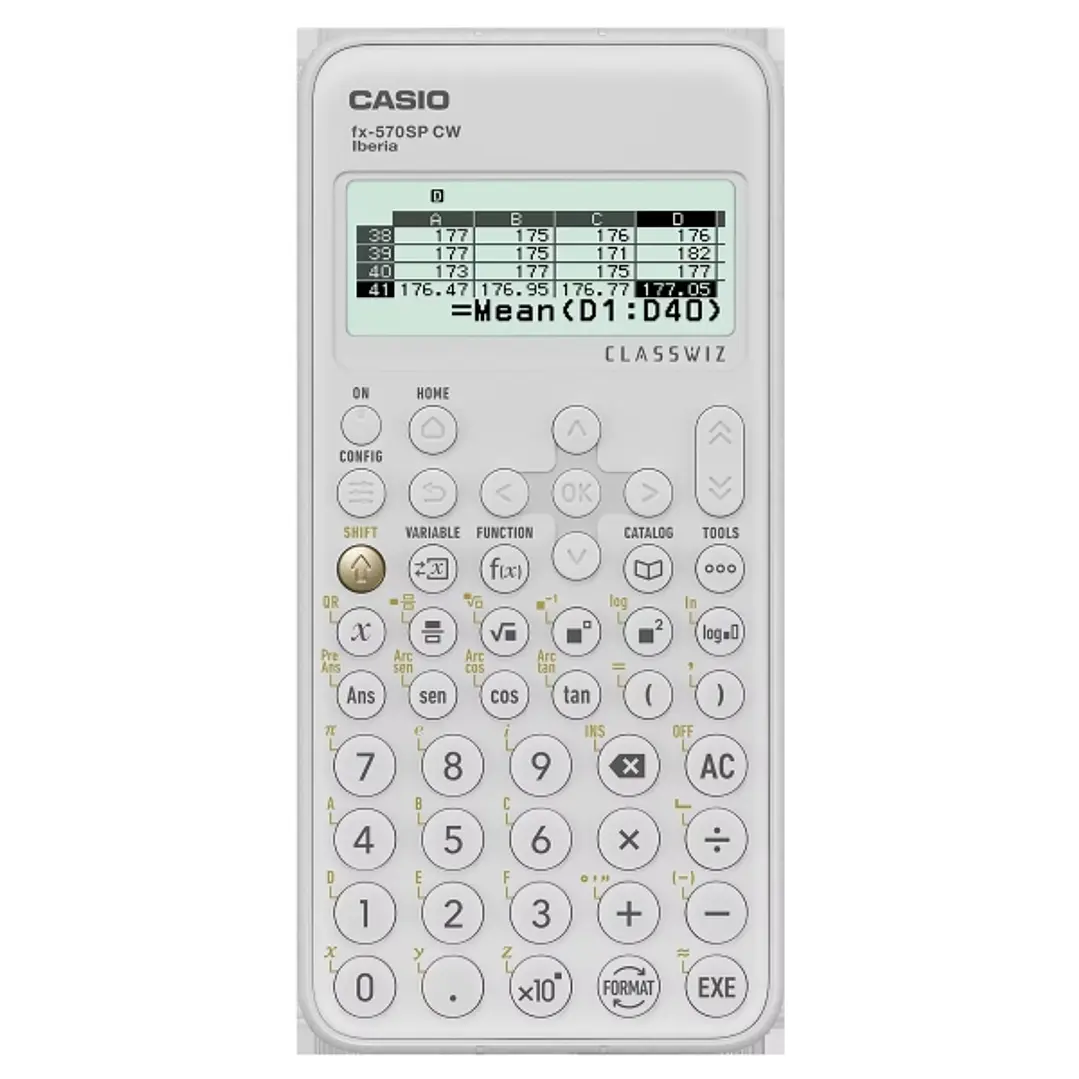 Casio Iberia Classwiz FX-570SP Calculadora Cientifica Pantalla LCD 12 Digitos - 560 Funciones - Tapa Protectora - Color Blanco 1
