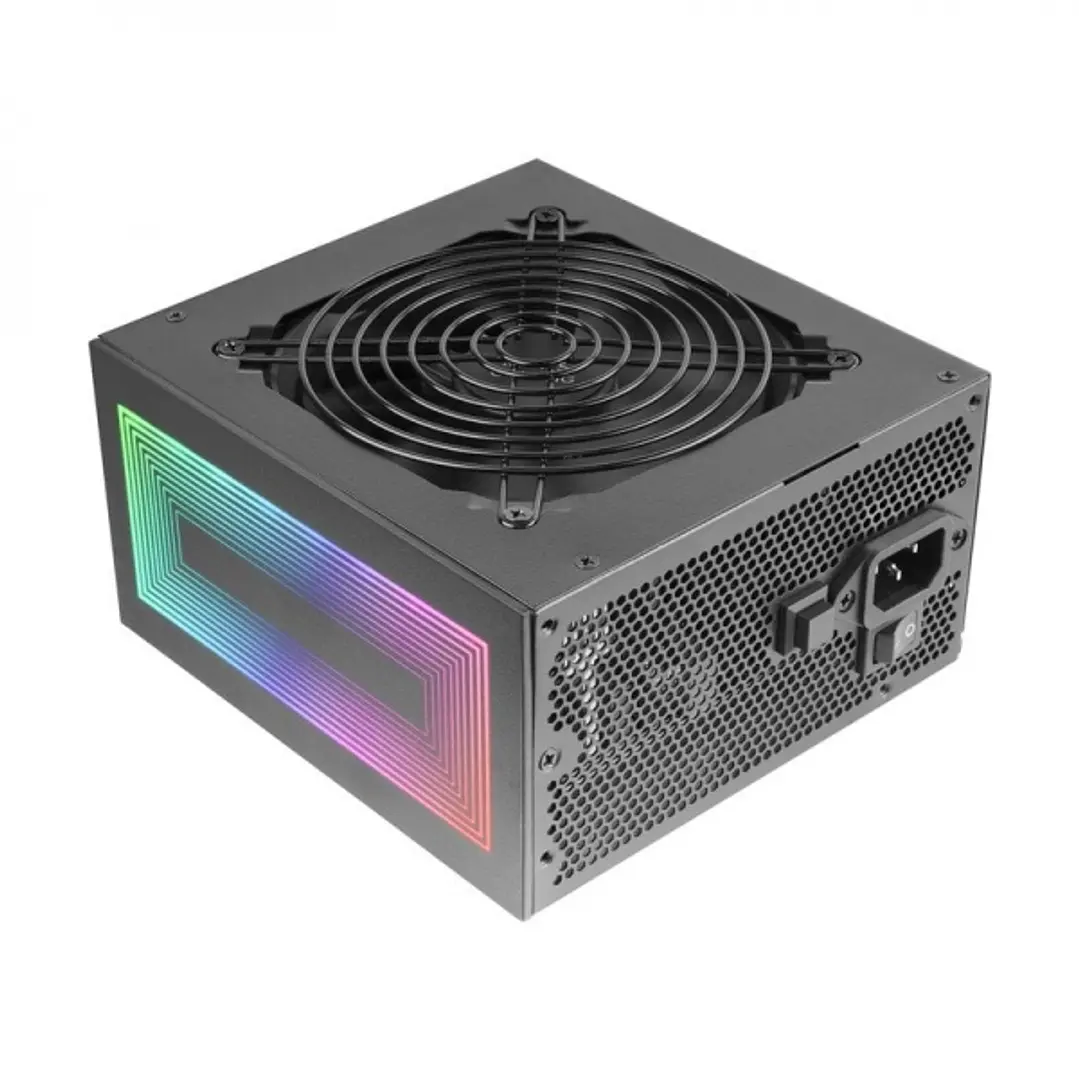 Mars Gaming MPB750S Fuente de Alimentacion ARGB 750W - Eficiencia 80PLUS BRONZE - Iluminacion ARGB Sincronizable - Cables Planos y Largos - Color Negr 1