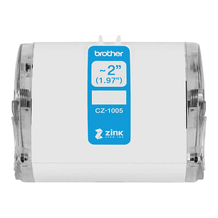 Brother CZ1005 Rollo de Etiquetas Originales de Tamaño Personalizado - Ancho 50mm x 5 metros - Zero Ink