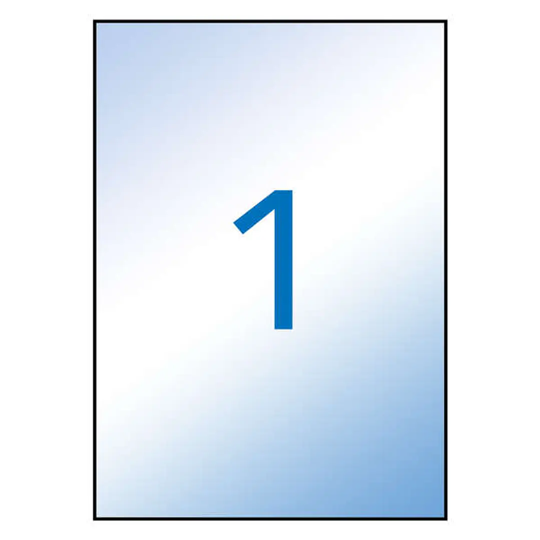 Apli Etiquetas Translucidas Resistentes Intemperie 210.0 x 297.0mm 100 Hojas 1