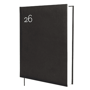 Finocam Dynamic Milano Agenda Profesional Internacional - Anual 2026 - Tapa Dura Acolchada - Formato Y12 - 214x47x275mm - 2 Paginas por Dia - Color Ne