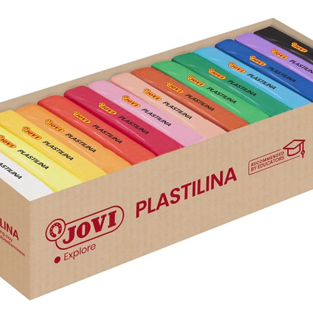 Jovi Expositor de 15 Pastillas de Plastilina 350gr - Muy Moldeable - No Se Seca - Color Surtido 1
