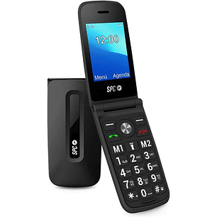 SPC Titan Telefono de Tapa - Diseño Funcional y Elegante - Botones y Teclas Grandes - Acciones Inteligentes de Ayuda - Acceso Directo a Dos Contactos 
