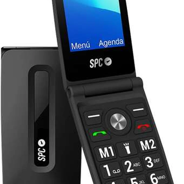 SPC Titan Telefono de Tapa - Diseño Funcional y Elegante - Botones y Teclas Grandes - Acciones Inteligentes de Ayuda - Acceso Directo a Dos Contactos  1