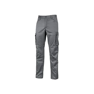 Upower Crazy Pantalones Cargo Stretch - Talla L - Bolsillos Multifuncionales, Detalles Reflectantes, Cinturilla Elastica, Rodillas Preformadas, Protec