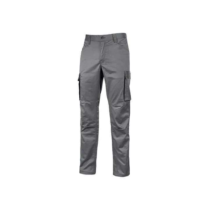 Upower Crazy Pantalones Cargo Stretch - Talla L - Bolsillos Multifuncionales, Detalles Reflectantes, Cinturilla Elastica, Rodillas Preformadas, Protec 1