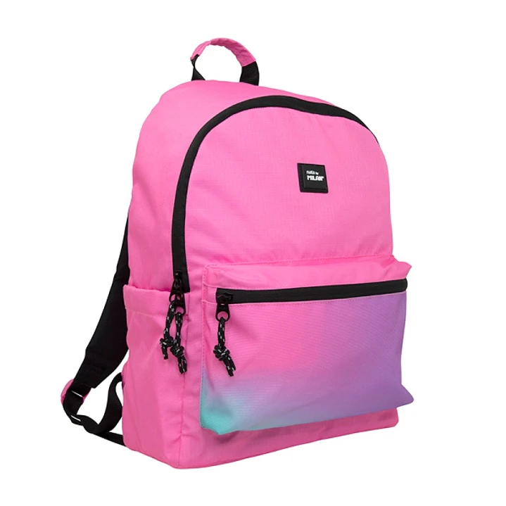 Milan Sunset Mochila Escolar Clasica 22L - 2 Cremalleras - 41x30x18cm - Color Rosa 1