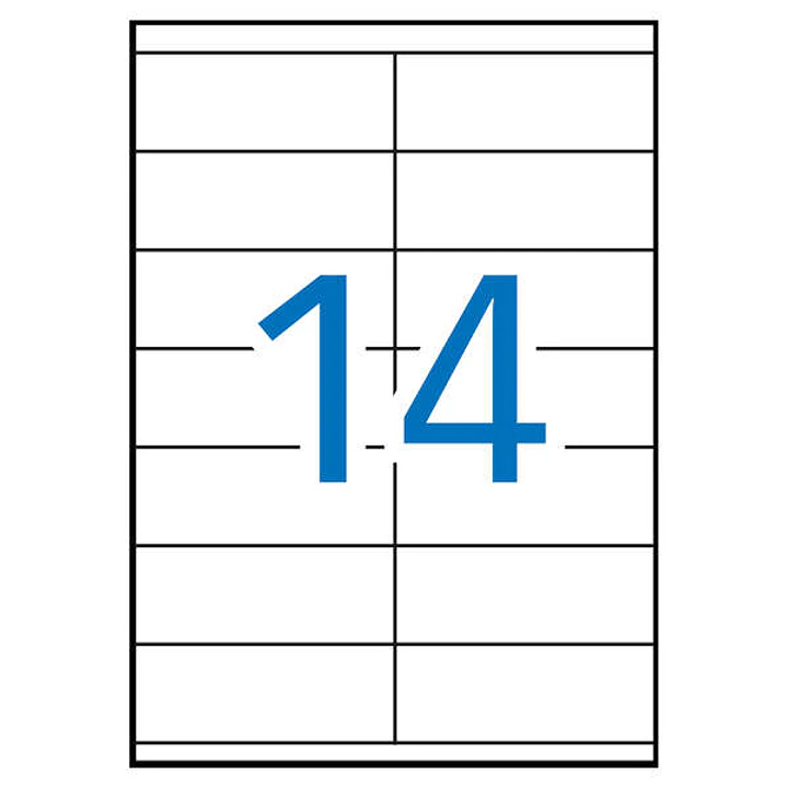 Apli Etiquetas Blancas Permanentes 105.0 x 40.0mm 500 Hojas 1