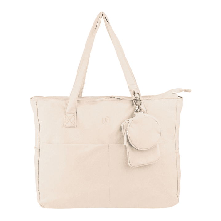 Oxford Endless Tote Bag 14L - Amplio Compartimento - 9 Bolsillos - Incluye Neceser Interior, Monedero y Tarjetero - Color Beige 1
