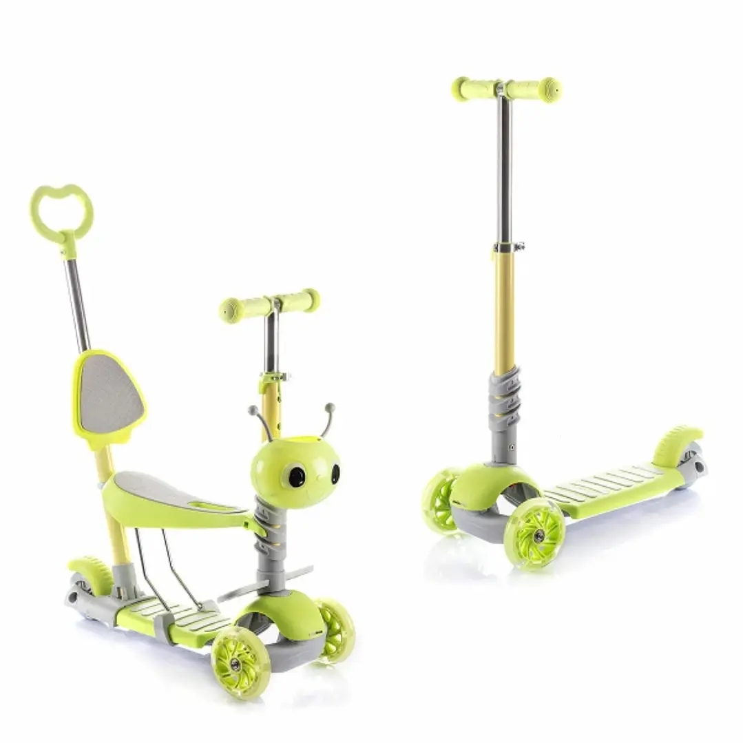 Innovagoods Scuvol Patinete Infantil Evolutivo 3 en 1 - Ruedas de 12cm - Soporta hasta 40kg - Incluye Accesorios - Altura Ajustable en 3 Niveles - Man 1