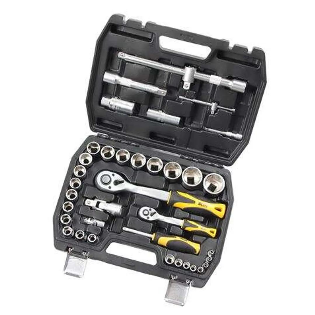 Blim Juego de Herramientas de 1/2 - 17 Vasos - Chicharra de 72 Dientes - Articulacion Universal - Barras de Extension - Vasos para Bujia - Adaptador d 1