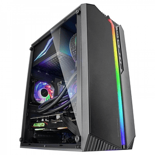 Mars Gaming MC-S1 Caja Compacta Gaming - Iluminacion ARGB 12 Modos - Ventana Lateral Completa - Refrigeracion Avanzada - Compatible Micro-ATX/Mini-ITX
