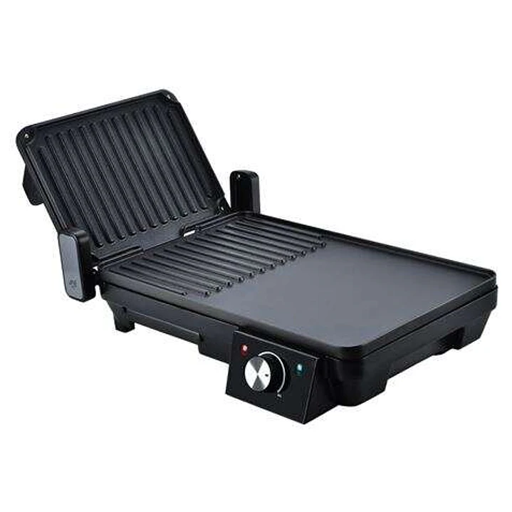 Muvip Sandwichera + Plancha Asar 2000W - Apertura hasta 180º - Placas Grill + Lisa -  Selector de Temperatura - Placa Superior Basculante - Asa Tacto  1