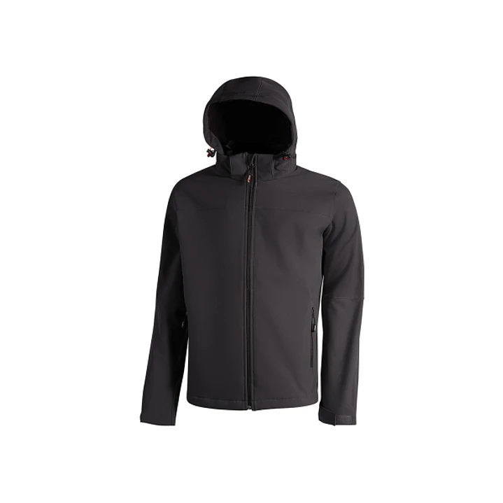 Upower Kyra Cazadora de Trabajo con Tejido Soft Shell - Talla M - Transpirable, Antiviento, Repelente al Agua, Capucha Desmontable, Mangas Preformadas 1