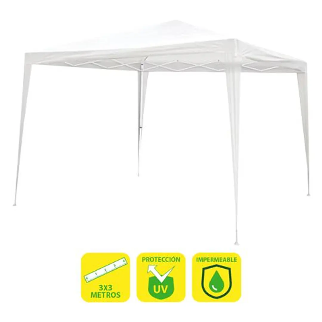 Sungarden Carpa Acero Rafia 3x3m - Color Blanco 1