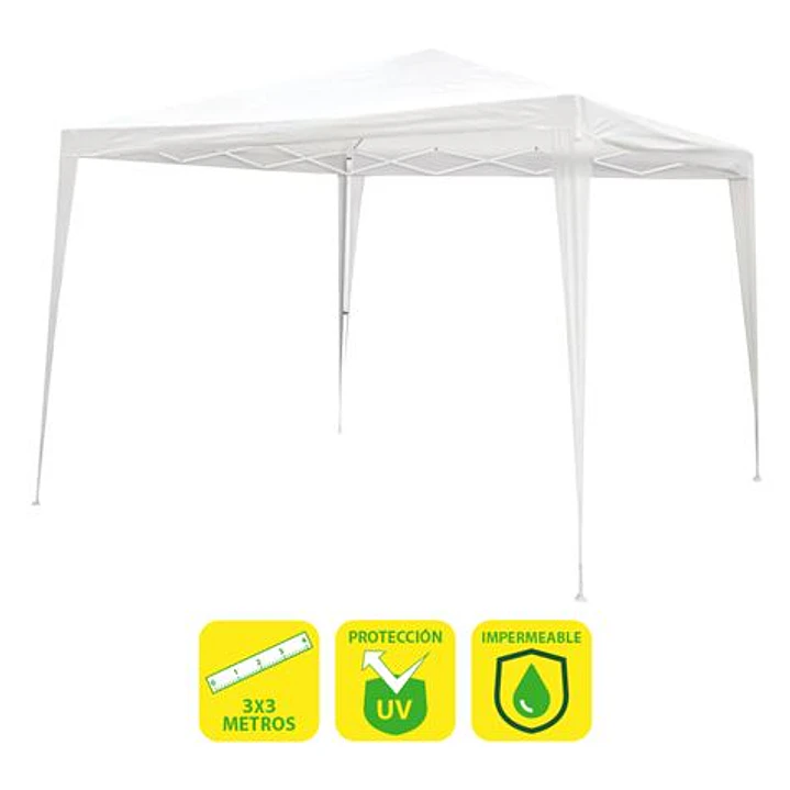 Sungarden Carpa Acero Rafia 3x3m - Color Blanco 1