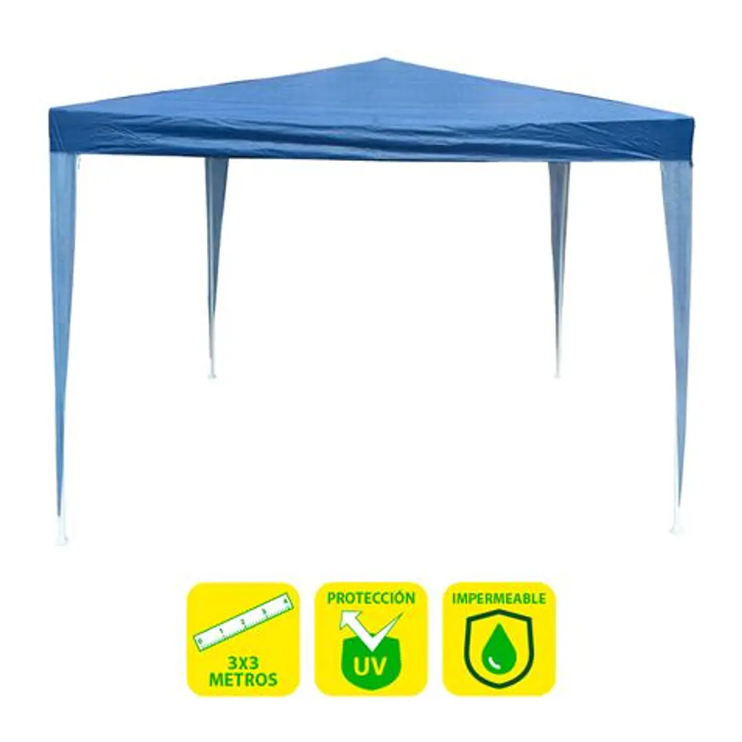Sungarden Carpa Acero Rafia 3x3m - Color Azul 1