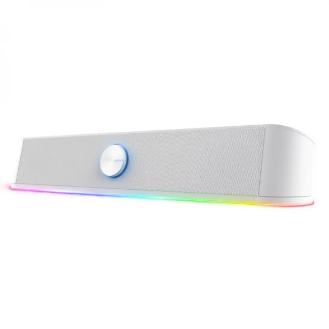 Trust GXT 619 Thorne Barra de Sonido Gaming 12W - Iluminacion RGB - Jack 3.5mm - Control de Volumen - Color Blanco 1