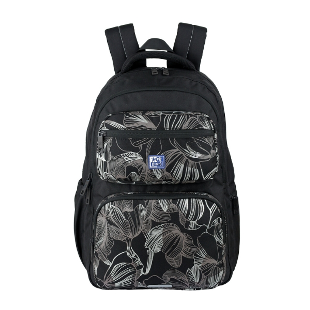 Oxford Dream Tech Floral Print Mochila Escolar 25L - 2 Compartimentos y 10 Bolsillos - Espalda Ergonomica Transpirable - Asas Acolchadas y Ajustables  1