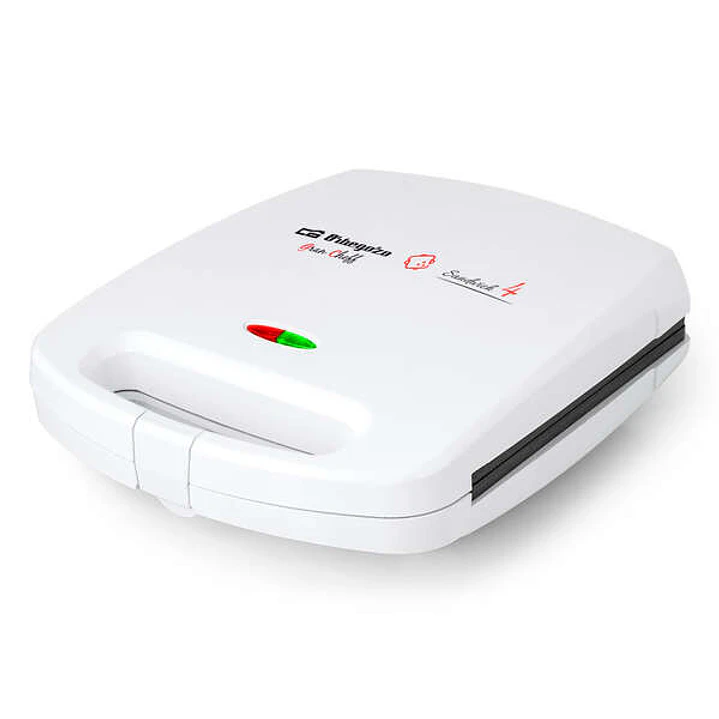 Orbegozo SW 7100 Sandwichera Duradera y Completa - Potencia 1500W - Antiadherente - Almacenamiento Vertical y Horizontal - Proteccion Sobrecalentamien 1