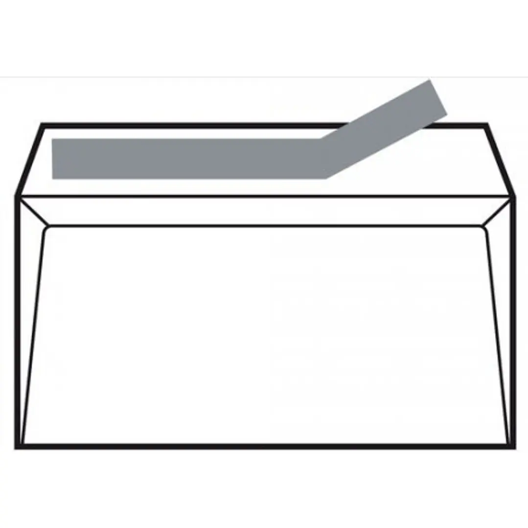 Sam Pack de 500 Sobres de Papel Offset 90grs - Medidas 176x231mm - Autoadhesivo con Tira de Silicona - Color Blanco 1